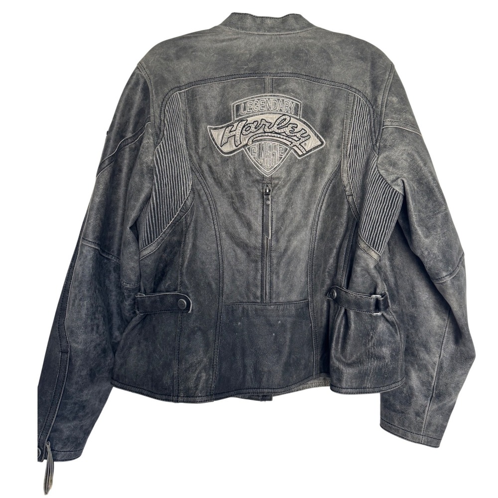 Harley Davidson Genuine Motorclothes Embrace Goatskin Leather Biker Jacket Large - Picture 5 of 14